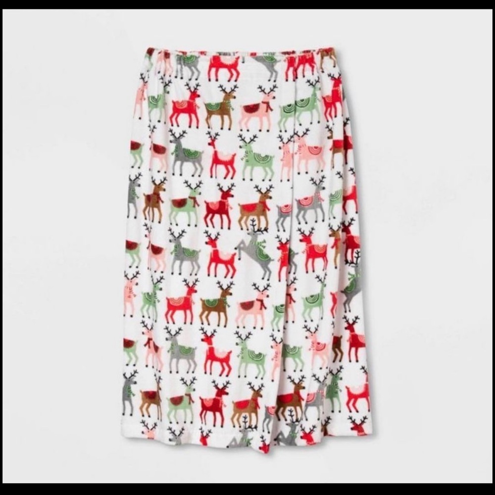 NWT Christmas reindeer shower towel wrap for women 100% cotton